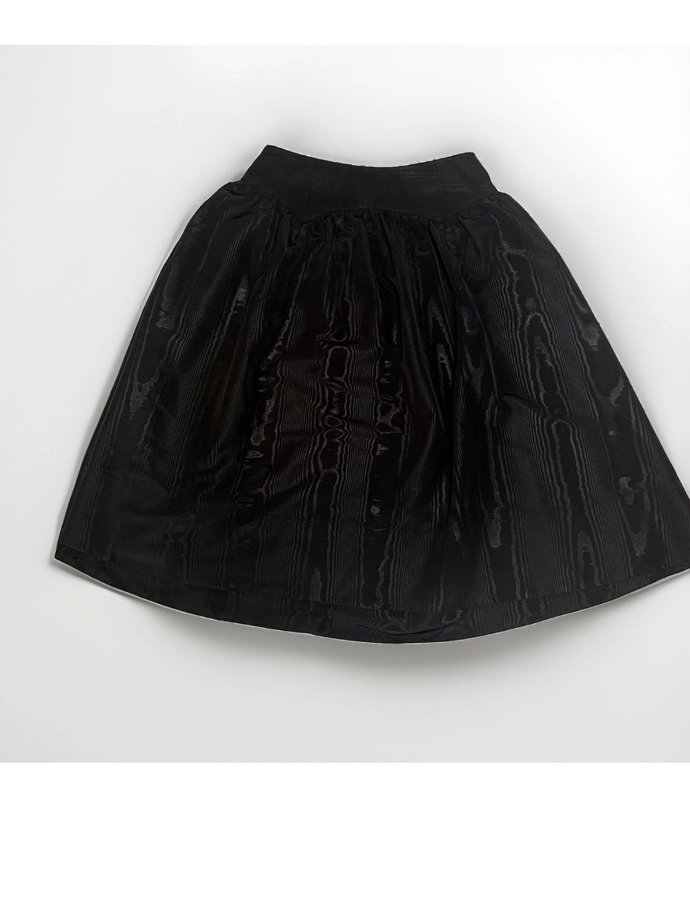 Elegant Black A-Line Skirt with Subtle Texture